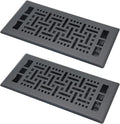 4X10 Inch Floor Vent for Room 2 Packs Floor Grates Heavy Duty Walkable Steel Floor Register Easy Adjust Air Floor Vents Brushed Black Color