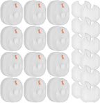 Filter Replacement for Shark Rocket HV301 HV300 HV30126 HV302 HV292 HV305 HV307 UV450 QS301 QS302 CS100 Ultra-Light Corded Stick Vacuum, 12 Foam & Felt & Post Filters, Replace Part #XFFV300