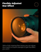 K&F CONCEPT 55mm Variable Star Filter Cross Screen Starburst Filter 4, 8 Points -18 Layer Coating Ultra Slim Optical Glas Camera Lens Filter with 3 Cleaning Cloth