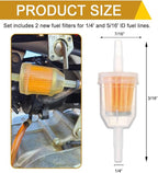2PCS Gas Inline Fuel Filters with Magnet, Small Engine Fuel Filter, 1/4 Inch x 5/16 Inch Fuel Filters, Car Accessories Inline Gas Fuel Filter for Motorcycle Lawn Mower Tractors Small Engine