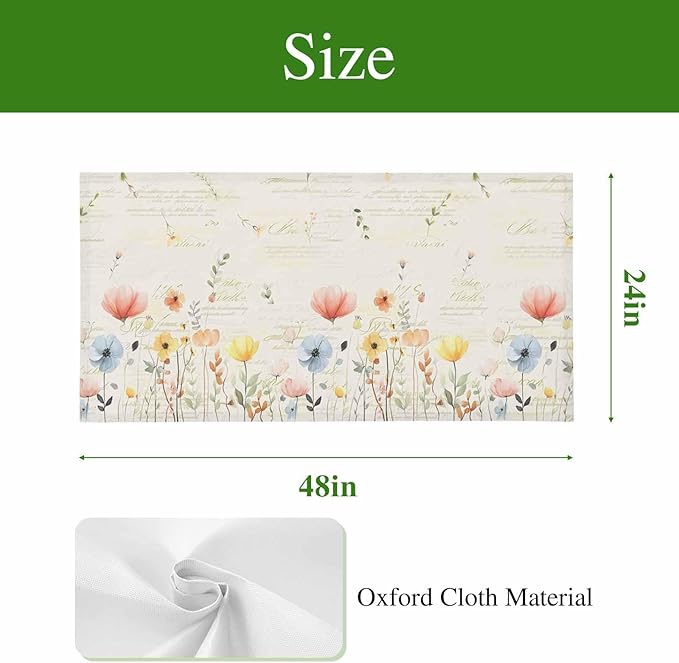 Fluorescent Light Covers for Ceiling Lights Spring Poppy Floral Magnetic Light Filters 1 Pack 4x2 ft Wildflower Vintage Ceiling Lights Cover for Classroom Office School Home Drop Lamp Decor