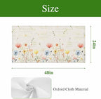 Fluorescent Light Covers for Ceiling Lights Spring Poppy Floral Magnetic Light Filters 2 Pack 4x2 ft Wildflower Vintage Ceiling Lights Cover for Classroom Office School Home Drop Lamp Decor