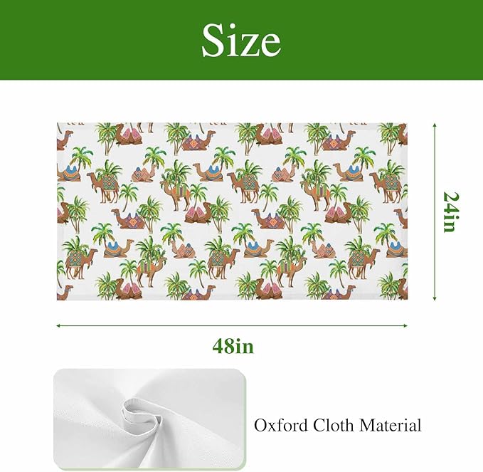 Fluorescent Light Covers for Ceiling Lights Deserts Camels Magnetic Light Filters 2 Pack 4x2 ft Southwest Date Trees Ceiling Lights Cover for Classroom Office School Home Drop Lamp Decor