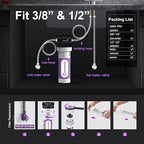 Under Sink Water Filter System, Reduce Chlorine/PFAS/PFOA/PFOS/Odor/Sediment, NSF/ANSI 42&53 Improve Taste, EZ Change Life Indication Under Sink Water Filter (Basic)