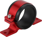 1pcs 58mm Universal Fuel Filter Mounting Bracket - Car Fuel Pump Clamp Holder - Aluminum Alloy Red