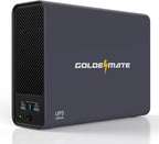 GOLDENMATE 1000VA/800W Lithium UPS Battery Backup and Surge Protector, Sinewave UPS System with LiFePO4 Battery(230Wh), Updated Pro Ver. with USB Communication Port, 8 Outlets, LCD Display, Gray