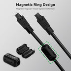 UniTak3D Extension Cable for Bambu Lab AMS Lite,39.37in 4-Pin Cable with Magnetic Ring Filter Compatible with Bambulab A1/A1mini AMS-Lite 3D Printers(Not for X1/P1 Series)