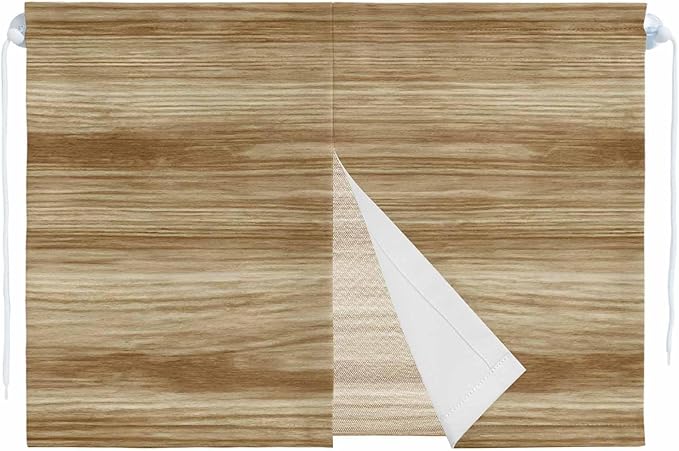 Light Brown Wood Grain Magnetic Double Layer Car Window Shades,Side Window Curtains for Blackout/Breathable Mesh View,Western Farmhouse Barn Door Privacy Sun Shades for Heat/UV Protection 26x20in 2pcs
