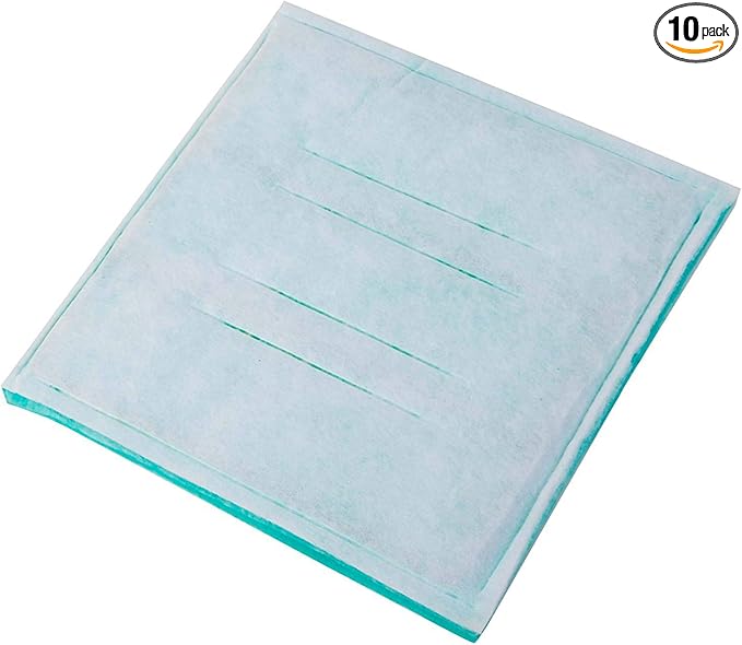 Hiton Paint Spray Booth Intake Filter Pad - Dry Tack Panel 20" x 50" (8 Pack), Series 45