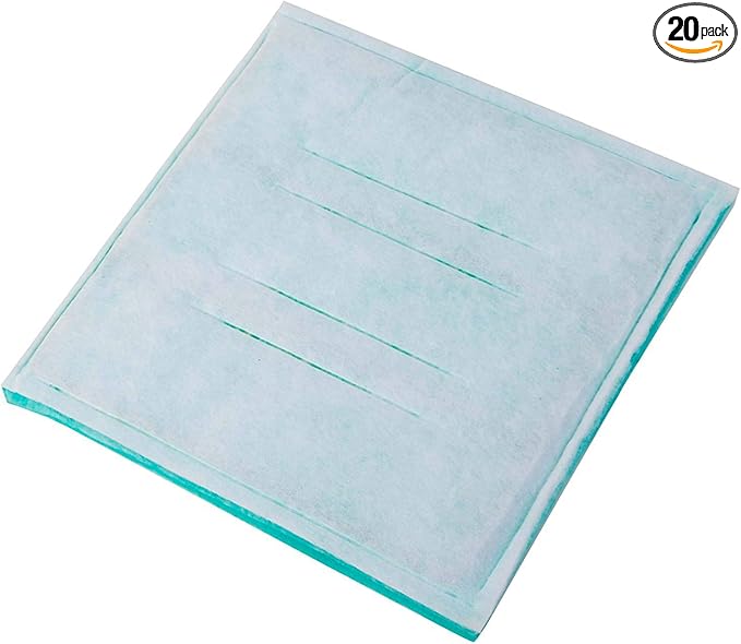 Hiton Paint Spray Booth Intake Filter Pad - Dry Tack Panel 20" x 25" (20 Pack), Series 45