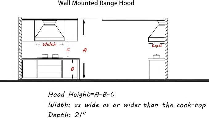 CHETTO C Stainless Steel Range Hood Cover with 4-Speed Vent Hood Insert Custom Handmade Metal Kitchen Fan with Towel Rack LED Light 60"W x24"D x24"H Black Wall Mount