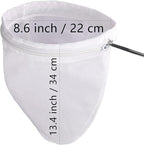 WMKGG Ultra Fine Mesh Strainer Bags, Reusable Filter Bags with Stainless Steel Handle Frame for Filter NutMilk, Coffee, Milk, Butter, Juices and Fresh Cheese (Large Size)
