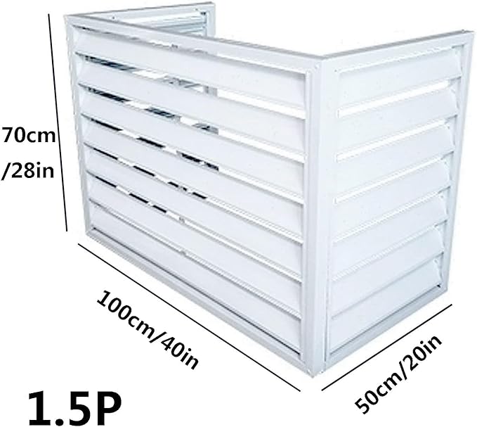 Freestanding Louvered Space Divider, outdoor garbage can enclosures, balcony air conditioning privacy cover, durable, noise reduction, suitable for gardens, balconies, walls, courtyards ( Color : THRE