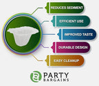 PARTY BARGAINS 300 Compact White Coffee Filter Liners – Disposable, Compatible with Keurig Brewers & K-Cup Reusable Pods, Single-Serve Paper Filters