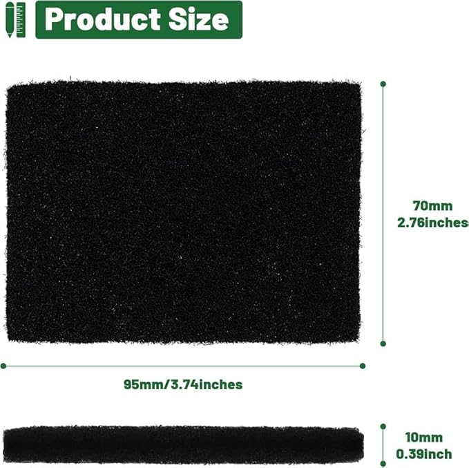 Compost Bin Odor Filters for Food Compatible with Joseph Compost Bin Waste Caddy Replacement Rectangle Activated Carbon Filters for Indoor Kitchen Compost Bucket (Pack of 7)