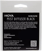 Hoya 62mm Mist Filter Black Diffuser No. 0.5 - Black Mist Filter for Camera Lenses - Soft Diffusion Effect for Portrait Photography & Cinematic Look, Reduces Contrast & Softens Wrinkles