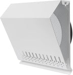 Vent Systems 8" Inch Air Supply Vent Cover with Rubber Gasket - White Galvanized Steel - Robust and Weatherproof Outdoor Air Intake Box - Duct or Surface Mounting - Rain and Snow Protection