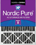 Nordic Pure 20x25x5 (Actual Size: 19 3/4 x 24 3/4 x 4 3/8) Lennox X6673 X6675 Replacement Air Filter MERV 8 + Carbon 1 Pack
