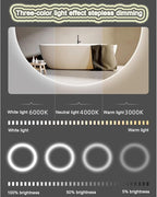 Bathroom Led Mirror ，Bathroom Mirror with LED Lights，Backlit Bathroom Mirror ，LED Mirror for Bathroom，Backlit Lighted Makeup Mirror，with Touch Sensor/Dimming/Demister pad(B,H100*W50cm/H39.4*W19.7IN)