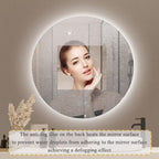 LTSRLL Frameless Illuminated LED Bathroom Wall Mirror with Touch, Demister Pad and Dimmable Lights & 3 Colors for Makeup Shaving and Bath Vanity IP44(Backlight,80cm/31.5in)