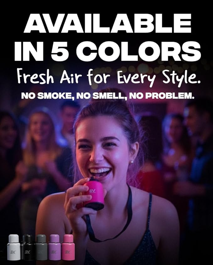 SmokeVac Handheld Personal Air Filter with 4-Layer Filtration & One-Way Check Valve – Portable Smoke & Odor Eliminator for Home, Car, Travel & Events (Pink)