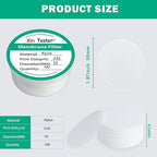 Xin Tester 100 Pieces Nylon Disc Membrane Filters, 50 mm Diameter, 0.45µm Pore Size