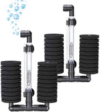 Aquarium Bio Sponge Filter 2 PCS for Fry Betta Shrimp Fish Tank Up to 55 Gallon Each., Quiet, Double Sponges