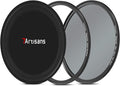 7artisans Nano Magnetic Filter UV Filter ND Light Reduction Filter/CPL Polarization Filter/GND Gradient Filter/Black Mist 1/4 Portrait Photography Filter Suitable for Lens(67mm ND8)