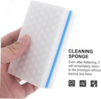 Luxshiny 10pcs Three-Layer Reusable Kitchen Sponge Scrubber Lightweight Quick-Dry Non-Scratch Dishwashing Pads for Multi-Surface Cleaning