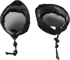 2 Pack Grow Tent Vent Duct Filter Covers with Elastic Band and Fixed Buckles, Silver-Coated Oxford and Mesh Cloth for Plant Greenhouses, Fits 4in 6in 8in Openings, Black(4in)