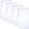 4 Pack Aquarium Filter Bags Fine Mesh Bag Filter Sock Nylon Aquarium Media Bag Reusable Extra Fine Filters Bags 180 Mesh Pouch Drawstring for Impurities Activated Carbon,White