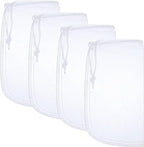 4 Pack Aquarium Filter Bags Fine Mesh Bag Filter Sock Nylon Aquarium Media Bag Reusable Extra Fine Filters Bags 180 Mesh Pouch Drawstring for Impurities Activated Carbon,White