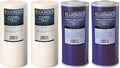 Bluonics Sediment & Carbon Replacement Water Filters 4pcs 4.5" x 10" Whole House Cartridges