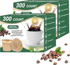 CAPMESSO Disposable Coffee Paper Filters Replacement Kerig Coffee Filters Compatible with Reusable Single Serve Pods Keurig Coffee Maker-600 Count (Natural)