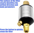 Oil Water Separator for Air Line, 1/4 Inch NPT Inlet and Outlet, Air Compressor Water Separator Filter, Water Separator For Air Compressor Line Dryer 150 PSI (1Pc)