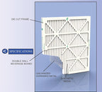 Glasfloss ZL 20x25x1 MERV 13 (FPR 10) Air Filters for AC and Furnace. Case of 12. Actual Size: 19-1/2 x 24-1/2 x 7/8