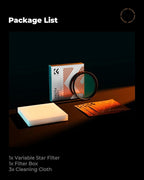 K&F CONCEPT 67mm Variable Star Filter Cross Screen Starburst Filter 4, 8 Points -18 Layer Coating Ultra Slim Optical Glas Camera Lens Filter with 3 Cleaning Cloth