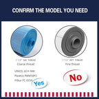 PWW50P3-M Spa Filter, Replaces Unicel 6CH-940RA，Filbur FC-0359M, 817-0050, 25252, 03FIL1400, PWW50P3-M(1 1/2" Coarse Thread),45 sq.ft Screw in Hot Tub Filter,L x OD:7 5/8"x 6" 2 Pack