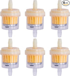 6PCS 3/16" 5mm-6mm Gas Inline Fuel Filter, with magnet, Fit for ATV Scooter Moped Go Kart Dirt Bikes Snowblower Motorcycle Lawnmower Taotao Small Tractors Snowmobiles and Other Small Engines