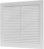 Vent Systems 8" x 8" (Opening Dimensions) White Plastic Soffit Vent Cover - Durable Flat Square Air Vent Grille with Mesh Screen - Weather Resistant Ventilation Grill, Wall & Ceiling, Indoor & Outdoor