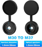 Adjustable Iris Aperture Diaphragm Filter Pack M30 to M37 Iris Aperture Diaphragm Adapter Optical Diaphragm 1.5-26mm Lens Module Adapter Ring PVS-14 PVS 14 (Adjustable Iris PVS14)