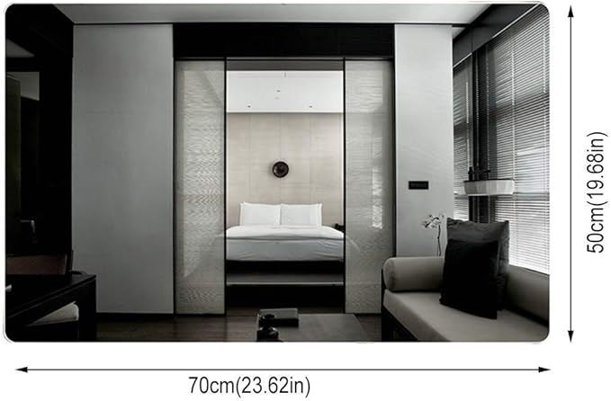 Wall Mirror Modern LED Bathroom Mirror with Defogging Backlit Bathroom Mirrors with Light and Touch Sensor Switch Demister Pad (Color : D Size : 50CMx70CM) (A 70CMx90CM)