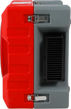 MOUNTO 550cfm Hepa Air Scrubber Industrial Air Cleaner- 550cfm Portable Air Purifier w/Variable Speed, Dual Outlet for Fire/Water Damage Restoration, Construction & Painting, Janitorial (Red)