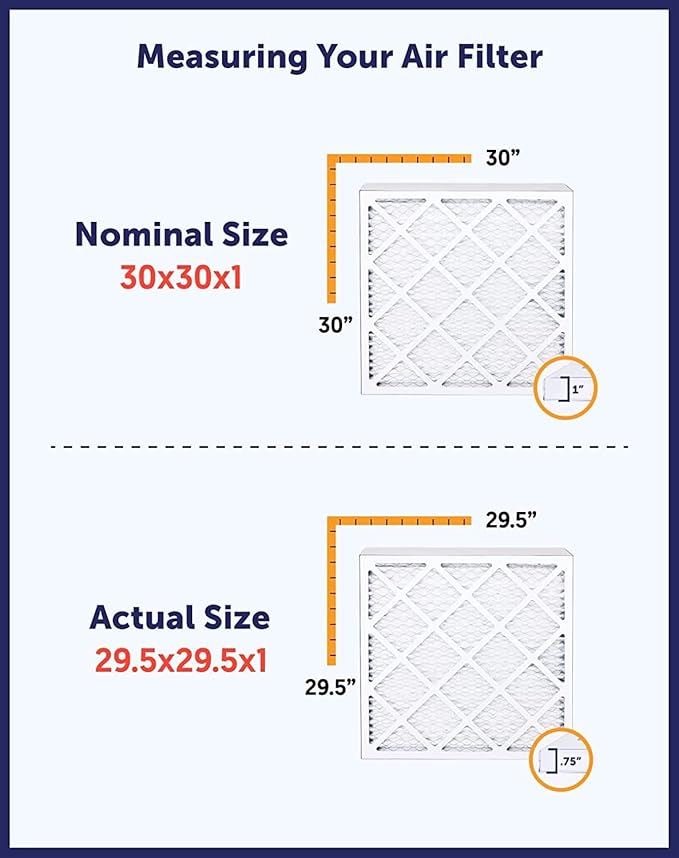 Filter King Air Filters 19.75x22x1 | 4-Pack | MERV 11 HVAC Pleated AC Furnace Filters | Actual Size 19.75 x 22 x .75"