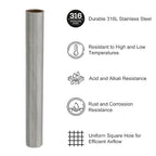 PATIKIL 40" L x 10" W Woven Wire Mesh, 200 Mesh 316L Stainless Steel Air Vent Filter Screen for Window Security Vent Cover Filtration Animals Fence