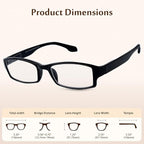 TruVision Readers Reading Glasses, Comfort Spring Hinges for Men and Women, 9501HP