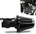 Big Sucker cone Air filter intake for harley air Cleaner Sportster Softail fatboy heritage dyna touring street road king Glide (Deep style -Black, Type C : Touring 08-16, Softail 16-17)
