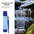 Galaxy Personal Portable Water Filter Straw Filtration Purifier for Hiking, Camping, Hunting, Travel, Outdoor Emergency Survival Detachable Drinking Six Packs