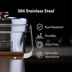Vatya Stainless Steel Kitchen Compost Bin - NO Filter Countertop Composter, Composting Bucket, Counter Top Small Indoor Food Waste Container with Lid, Odorless Food Scrap Pail, Small 0.5 Gallon