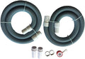 FibroPool Professional Pool Filter Hose Replacement Kit – 1.5" 6 Foot Hose 2 Pack with Reinforced Cuffs, Adapters, Clamps & PTFE Tape – Durable, Leak-Resistant, Universal Compatibility